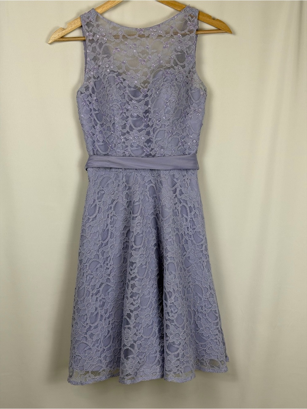 Mori Lee Lavender Lace Cocktail Dress Size 4 | Wedding Guest Prom Formal